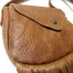 Custom made side leather bag – dark brown