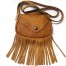 Custom made side leather bag – camel