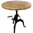 Height adjustable industrial wood top bar table