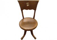 Vintage solid wood metal chair