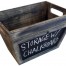 Wooden storage box with chalkboard